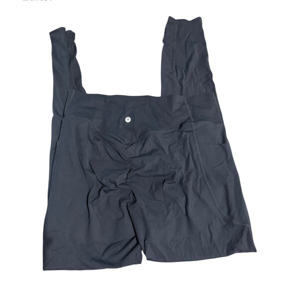 Halara NWT Size Large Full Length Blue High Waisted Butt Lifting Pocket Leggings - Picture 4 of 5